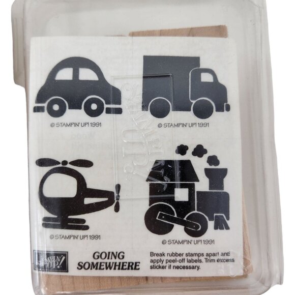 Vintage Stampin' Up! Lot of 8 Large + Other Stamp Sets w/ Wood Blocks EUC - Picture 12 of 16